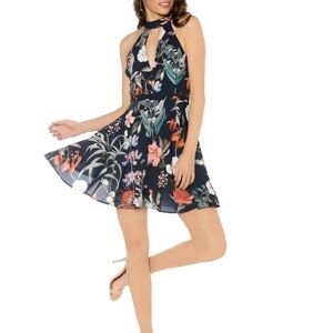 Stylestalker NWT Jasper Circle Floral Dress Keyhole Halter Size XS Multi-Color